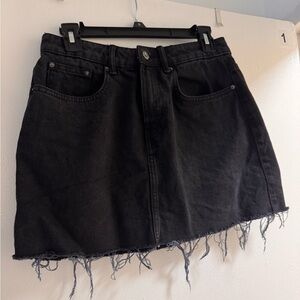 Zara Black Denim Skirt